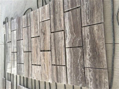 Piastrelle per pavimenti in travertino grigio