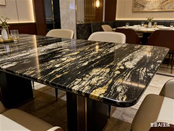 Granito nero con venature dorate per un design d'interni di lusso